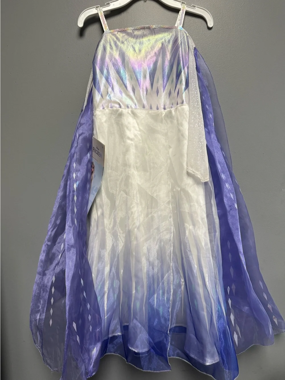 Elsa the snow queen Iridescent White and Purple Princess Dress Costume 8-10
